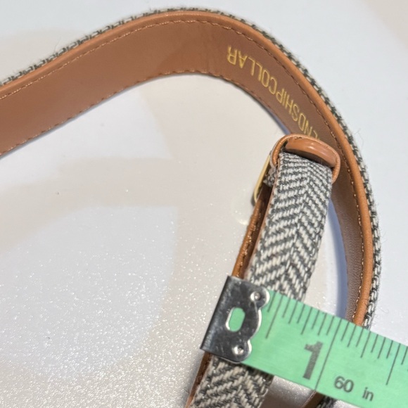 Friendship Collar Bracelet Leash 3 Piece Set Tweed Grey White Gold New Unused - Picture 8 of 13